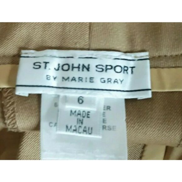 ST JOHN SPORT by MARIE GRAY Tan Khaki Pants Size 6 - Picture 4 of 8